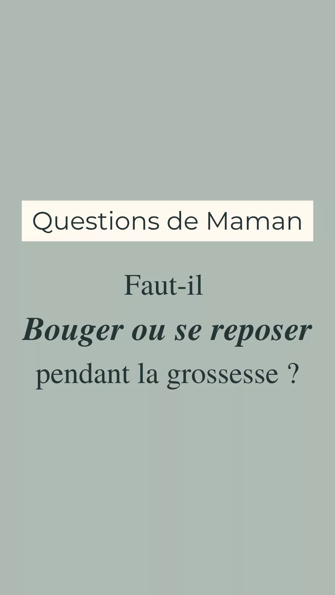 Vous me posez souvent la question en cours : comment trouver l'équilibre entre mouvement et repos pendant la grossesse ? Comment bouger ? Comment savoir qu'on en fait trop ?

De manière générale, tant que ça t'es confortable, sans douleur pendant ou après l'activité pratiquée, alors c'est ok. Dans douleur ou inconfort on entend "tensions", "contractions", "ventre tendu" notamment. Bien sûr chaque grossesse est unique et il est important d'avoir l'avis de ton médecin avant toute pratique.

Dans tous les cas, garde en tête que le repos total n'ets plus du tout à l'ordre du jour pour les futures mamans (sauf patho très spécifiques). 
NON rester active ne te fera pas accoucher prématurément (sinon, être debout sans bouger serait aussi un risque en soi)
MAIS il est IMPERATIF de bouger de façon ADAPTEE pour ne pas mettre en danger ton bébé ou sur-fatiguer ton périnée et te créer des doueurs chronoqies jusqu'à ton terme.

🤸‍♀️ si tu as besoin d’être guidée sur comment faire ou pour t'accompagner pendant ta grossesse,

👉 Récupère ton cours gratuit de Pilates prénatal en bio

➡️ Et pour un accompagnement complet, rejoins Grossesse en Or pour seulement 29€/mois !
Infos en bio et profite de 7 jours d’essai Gratuit 🎁

📍 Séances en petit groupe ou individuelles à Paris 15e et en Visio – infos dans la bio

#pilatesprenatal #pilates #pilatesparis #mumtobe #movementiskey