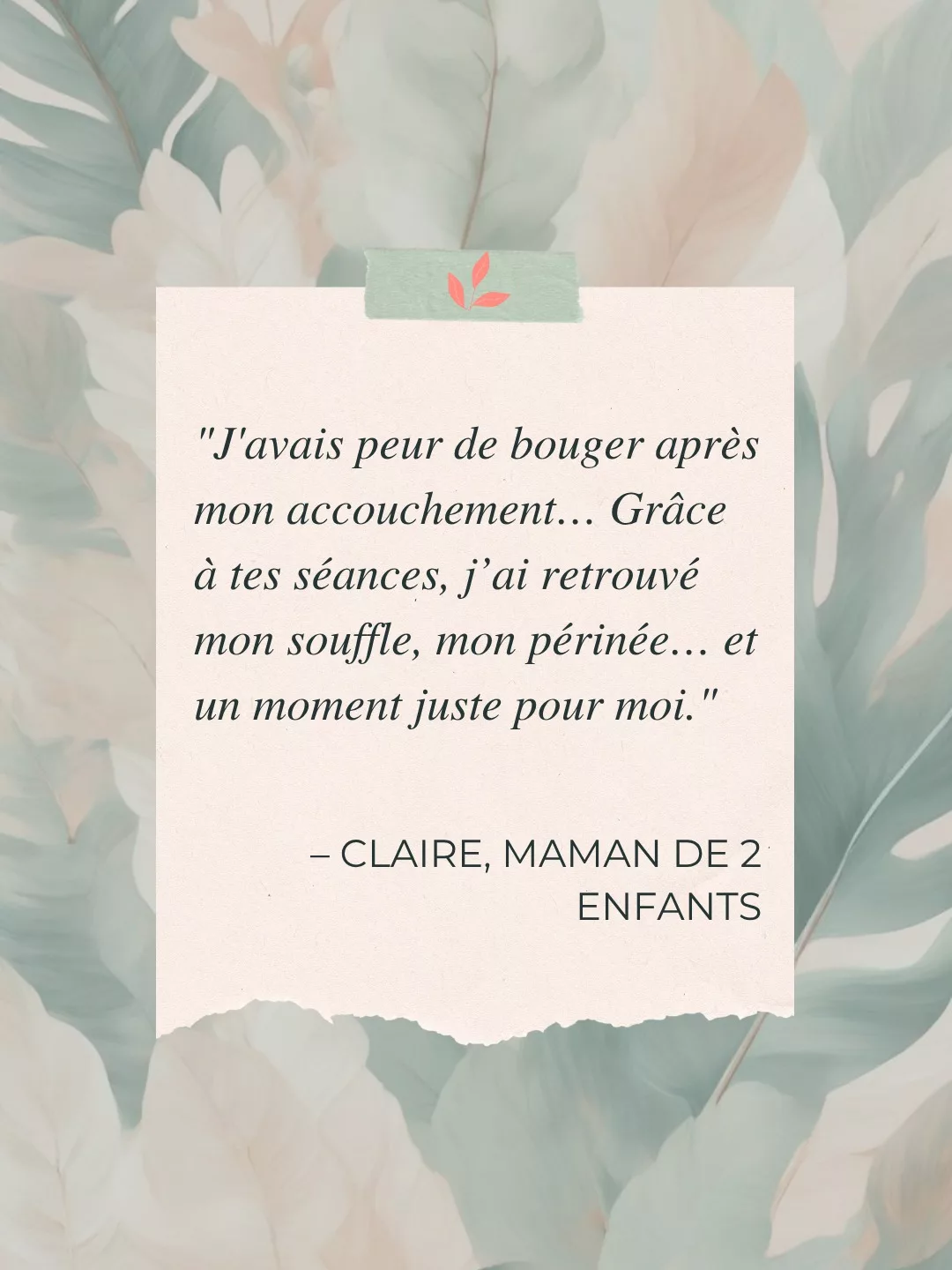 🍼 Après un accouchement, on peut se sentir perdue dans son corps.
Claire pensait devoir attendre longtemps avant de se remettre en mouvement.
Mais séance après séance, elle a reconnecté avec son corps… et avec elle-même.

✨ Des mouvements doux, adaptés, efficaces, même avec bébé
C'est ce que l'on fait en cours de pilates postnatal.

📍 Paris 15e – Séances postnatales en individuel ou petit groupe
Consulte le planning en bio !

#pilatespostnatal #mamansportive #pilatesparis #périnée #maternitéconsciente #pilatesdouceur  #pilates #lepilates #pilatesfr #vivrelepilates #pilatesparis #postnatalpilates #postpartum #workout #PostnatalPilates